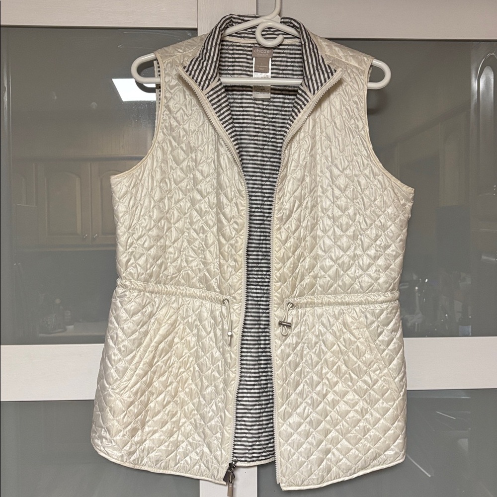Chico's Cream Quilted Vest